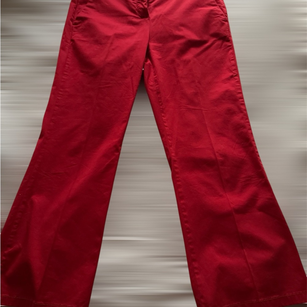 Marella Sport Red Ankle Length Pants Bold Style